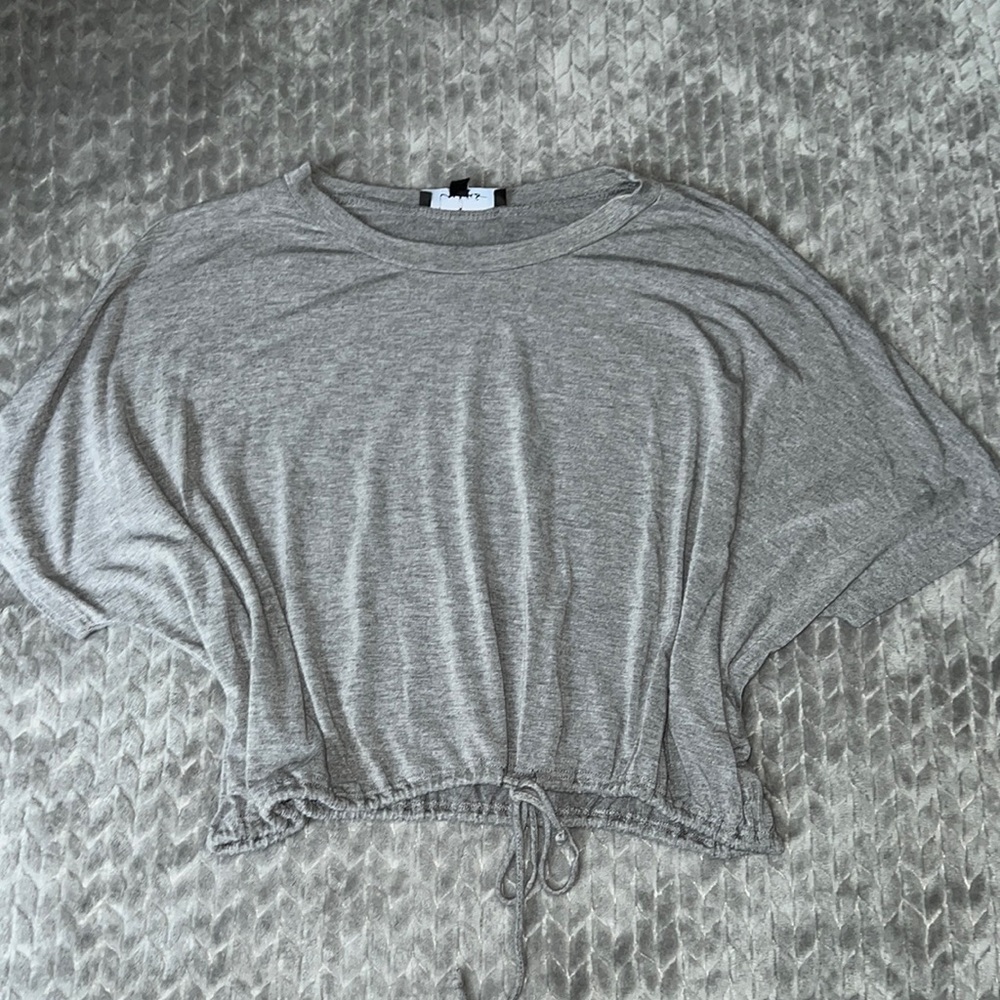 Grey Lulu’s Drawstring Tee, size XS